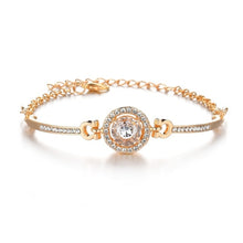 Load image into Gallery viewer, MissCyCy Fashion Heart Crystal Bracelets for Women Luxurious Rose Gold Color Bracelets &amp; Bangles Bridal Wedding Jewelry Gift