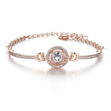 Load image into Gallery viewer, MissCyCy Fashion Heart Crystal Bracelets for Women Luxurious Rose Gold Color Bracelets &amp; Bangles Bridal Wedding Jewelry Gift