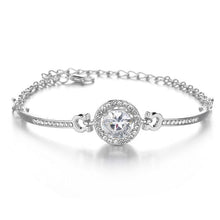 Load image into Gallery viewer, MissCyCy Fashion Heart Crystal Bracelets for Women Luxurious Rose Gold Color Bracelets &amp; Bangles Bridal Wedding Jewelry Gift