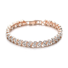 Load image into Gallery viewer, MissCyCy Fashion Heart Crystal Bracelets for Women Luxurious Rose Gold Color Bracelets &amp; Bangles Bridal Wedding Jewelry Gift